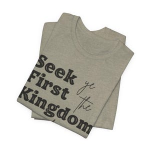 Seek ye First the Kingdom of YHWH Paleo Hebrew Soft Cotton T-Shirt, YHUH, YAHUAH, Unisex Jersey, 100% Airlume