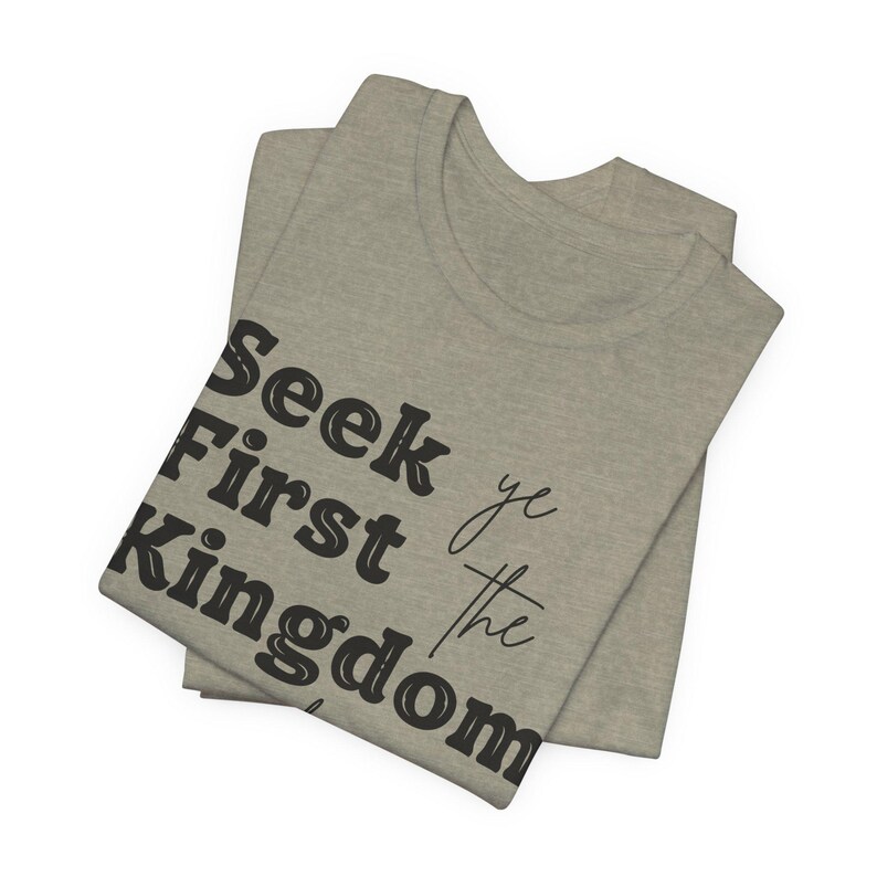 Seek ye First the Kingdom of YHWH Paleo Hebrew Soft Cotton T-Shirt, YHUH, YAHUAH, Unisex Jersey, 100% Airlume