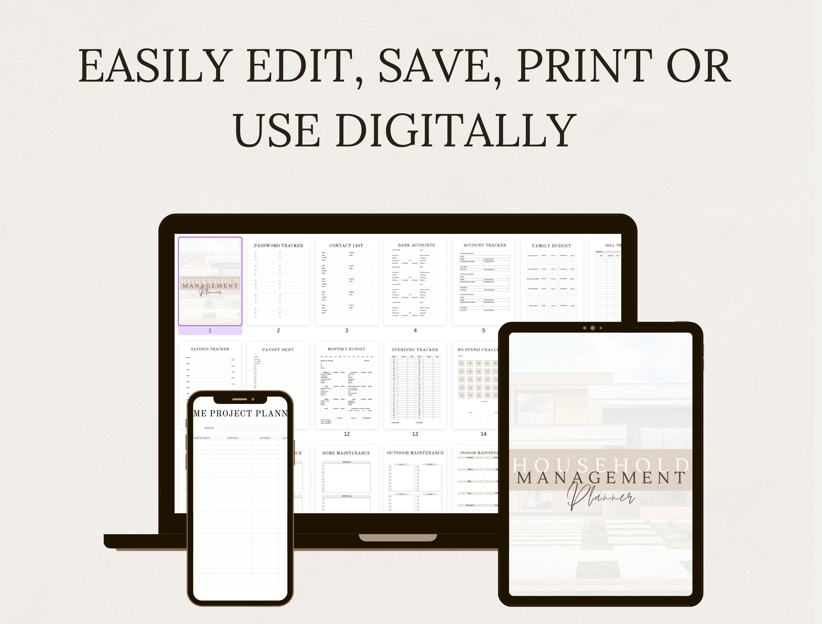 Household Planner Printable Household Management Binder Household ...