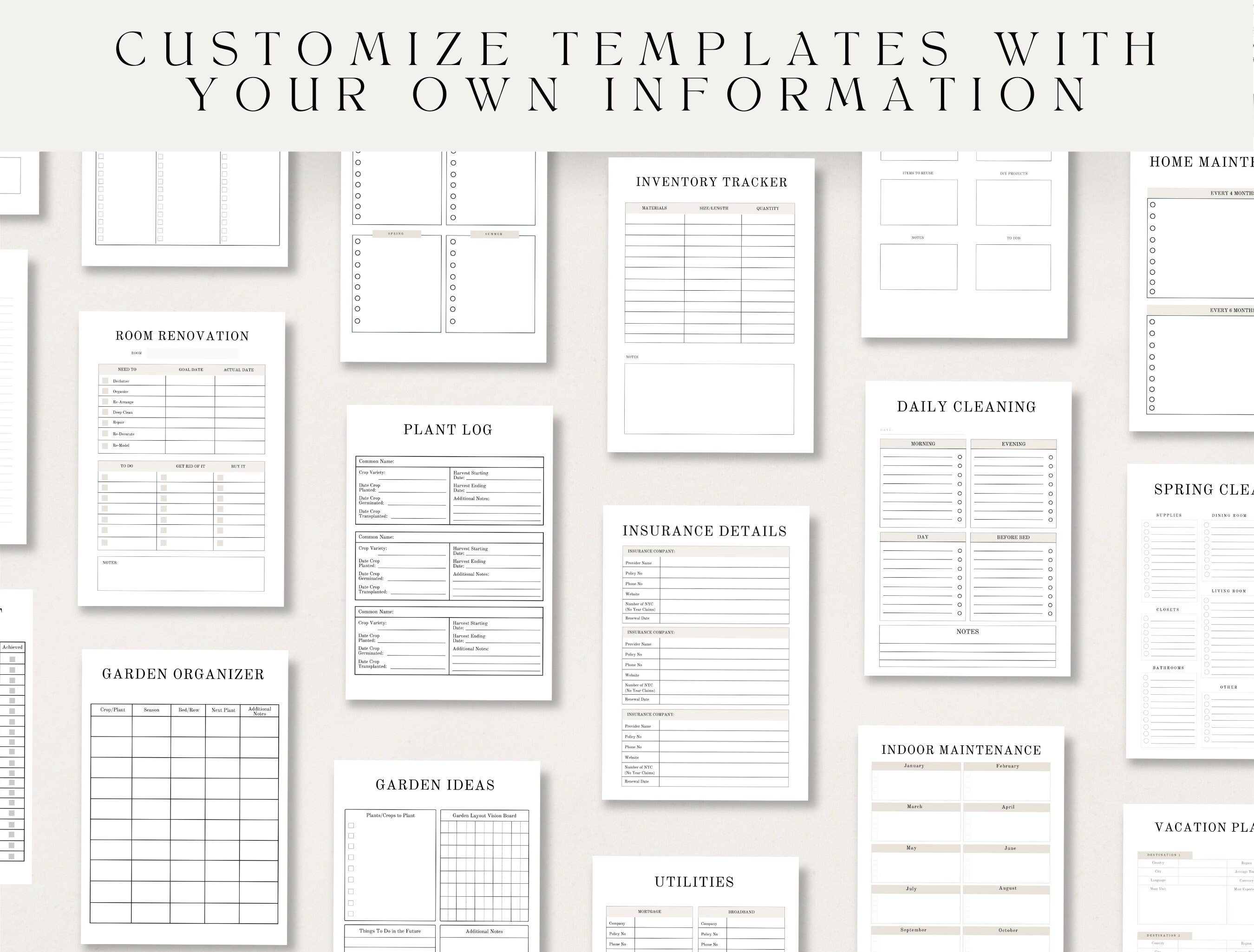 Household Planner Printable Household Management Binder Household ...