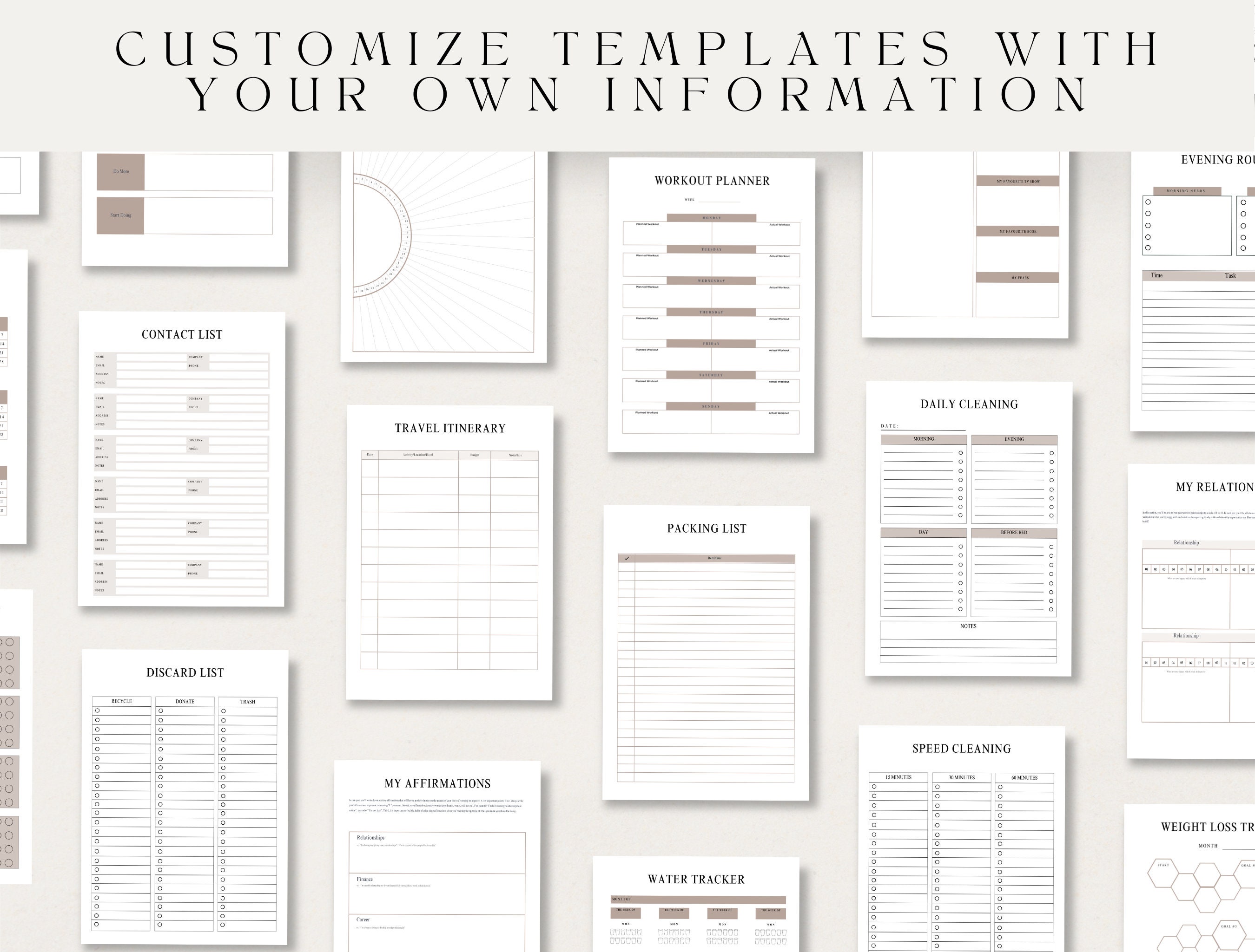 Life Planner Printable Life Planner Binder Canva Template Life