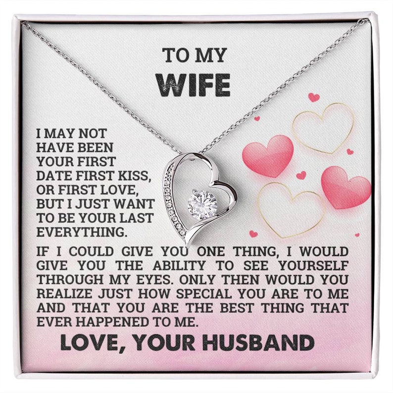 Heart,To My Wife Necklace Anniversary Gift For Wife Heart,To My Wife Necklace Anniversary Gift For Wife