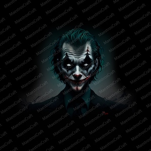 Joker SVG PNG PDF, Jpeg, Joker, Joker Zombie, Anime, black, Cricut file