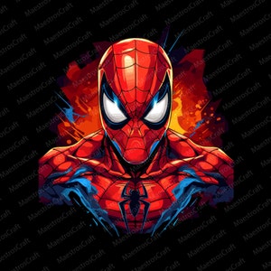 spiderman design, superhero design, download, watercolor, digital, clip art, transfer, shirt printable, print, hero kid