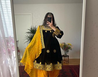 Afghaanse traditionele jurk Afghaanse Vintage Afghaanse vrouwen jurk Afghaanse Kuchi meisje jurk Afghaanse bruiloft Henna Party Wear Lebas YA Afghani