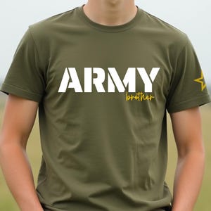 Camiseta personalizada de hermano del ejército / Camiseta a juego para toda la familia / Camiseta del día de la familia del ejército / ¡Apoya a tu soldado!