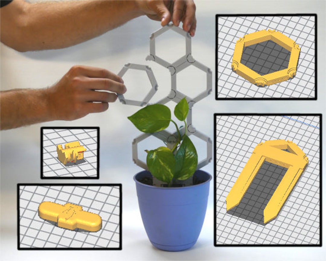 Modular Plant Trellis STL Files ONLY Print at Home Customizable