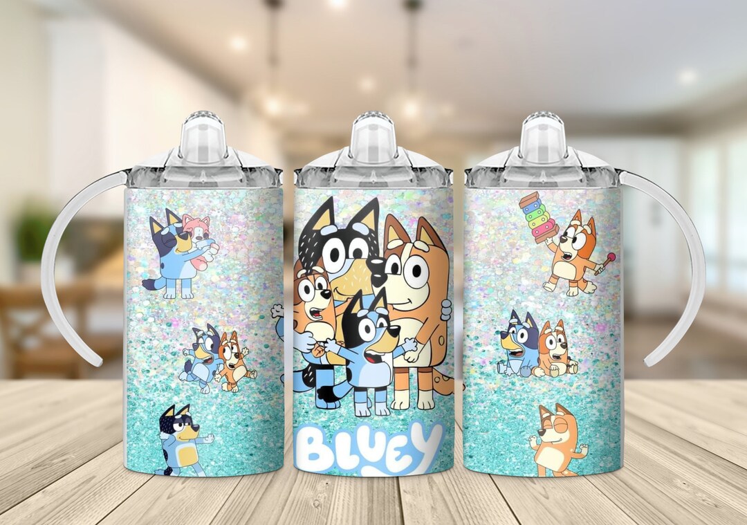 Bluey Sippy Cup Toddler 12 Oz Kids Cup Bluey Kids Cup Bluey Etsy
