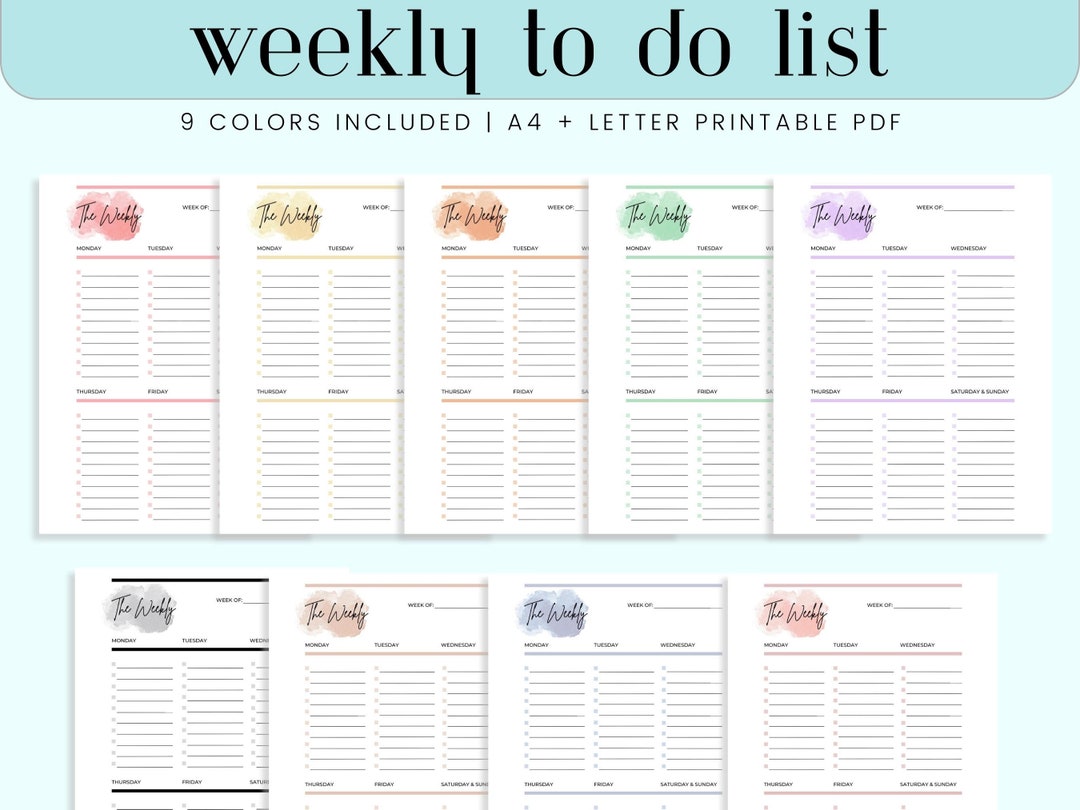 Minimalist to Do List | Printable PDF | Planner Page | Template | Daily ...