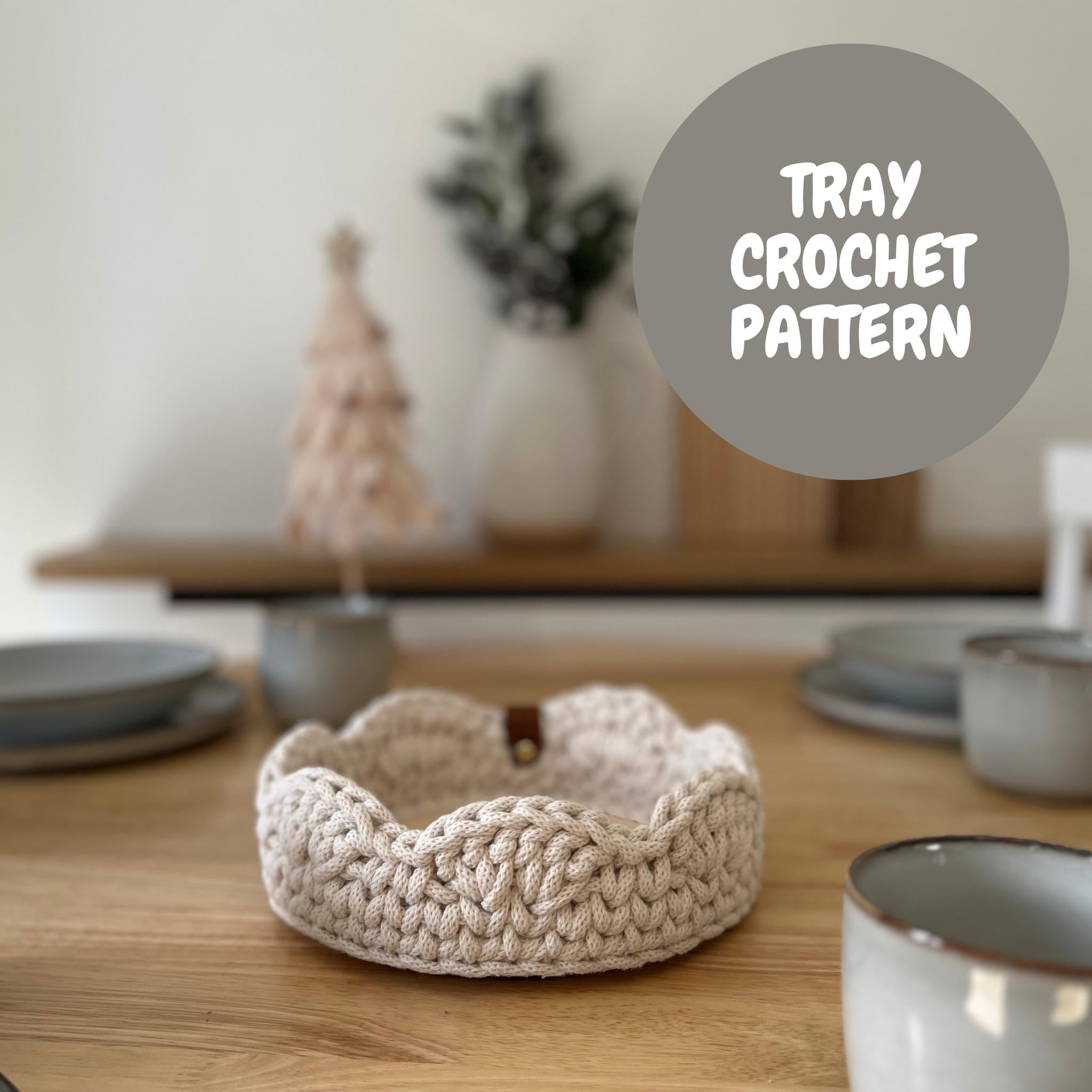 Scalloped Tray Crochet Pattern, Crochet Pattern for Elegant Tray, PDF File Pattern, Christmas Decorative Tray Digital Pattern