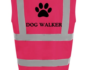 Pink Dog Walker Hi Vis Medium