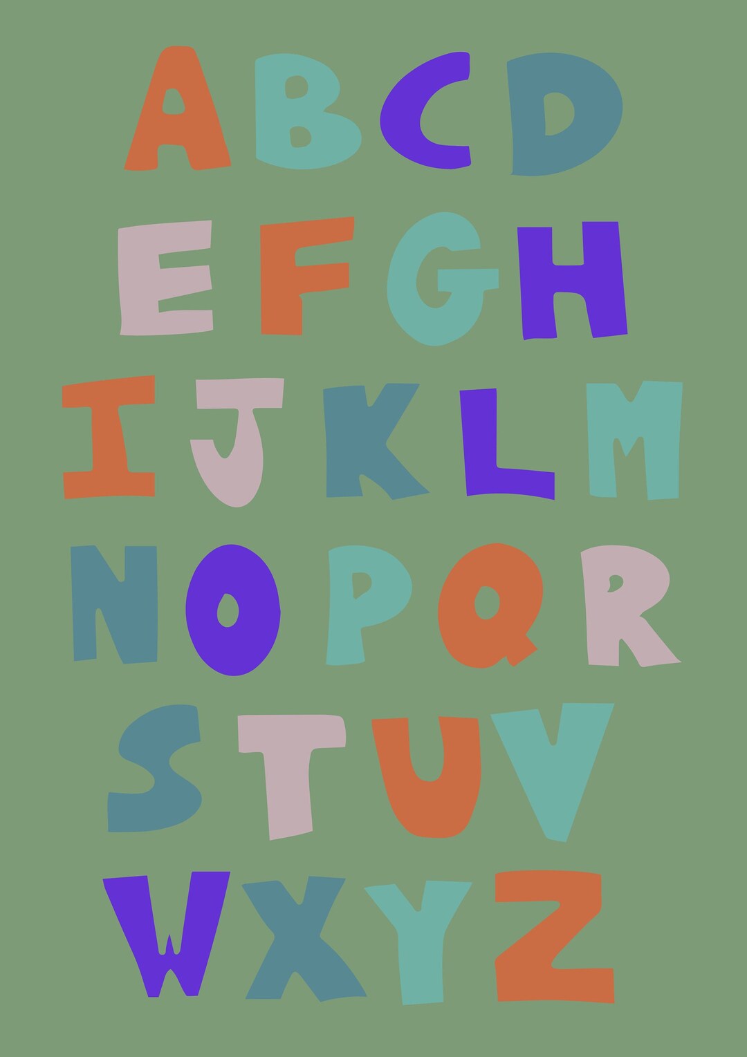A1 Alphabet Wall Chart Etsy