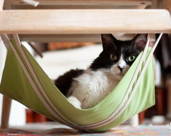 Handcrafted Cat Hammock - Cozy Lounger for Naps and Hideaways