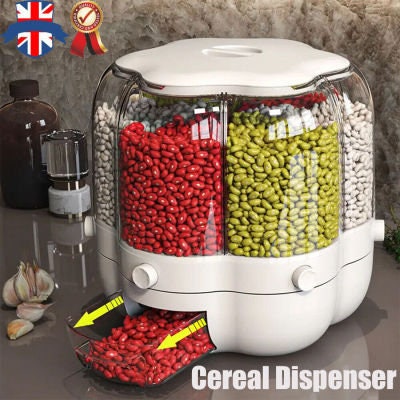 U-miss 25 Lbs Rice Dispenser, Large Grain Container Storage with Lid  Measuring Cylinder Moisture Proof Household Cereal Dispenser Bucket for  Kitchen