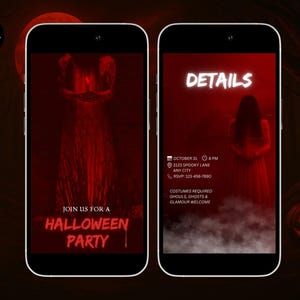 Animated Halloween Invitation – Spooky Party Invite - Halloween Video Invite  - Editable Halloween Invitation – Costume Party