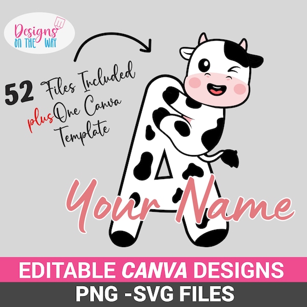 Cow Print Font - Etsy