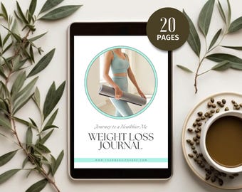 Digitaler oder druckbarer Gewichtsverlust-Tracker | Abnehmtagebuch|Fitnessplaner