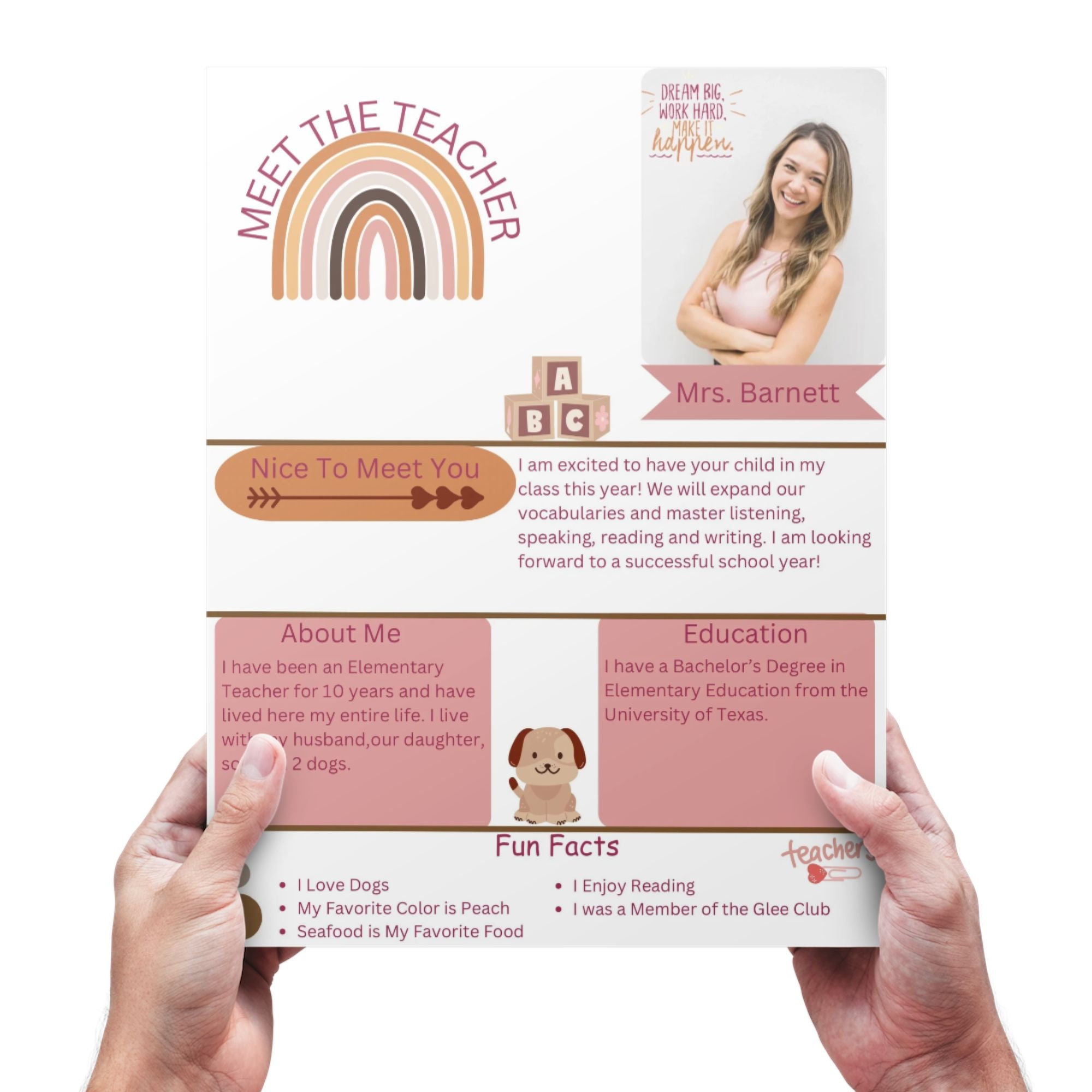 Meet the Teacher Template|editable Teacher Intro|boho Classroom Decor ...