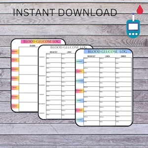 Diabetisches Blutzucker Tagebuch|Diabetes Tagebuch|Bunter Blutzucker Tracker|Detailliertes Glukose Tagebuch|Einfacher Gesundheits Tracker