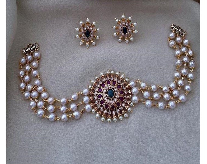 Wholesale Indian Pearl Necklace Set main image 0
