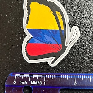 Colombia Butterfly in tri-color design to represent Colombian Flag. NOW in Two Sizes !