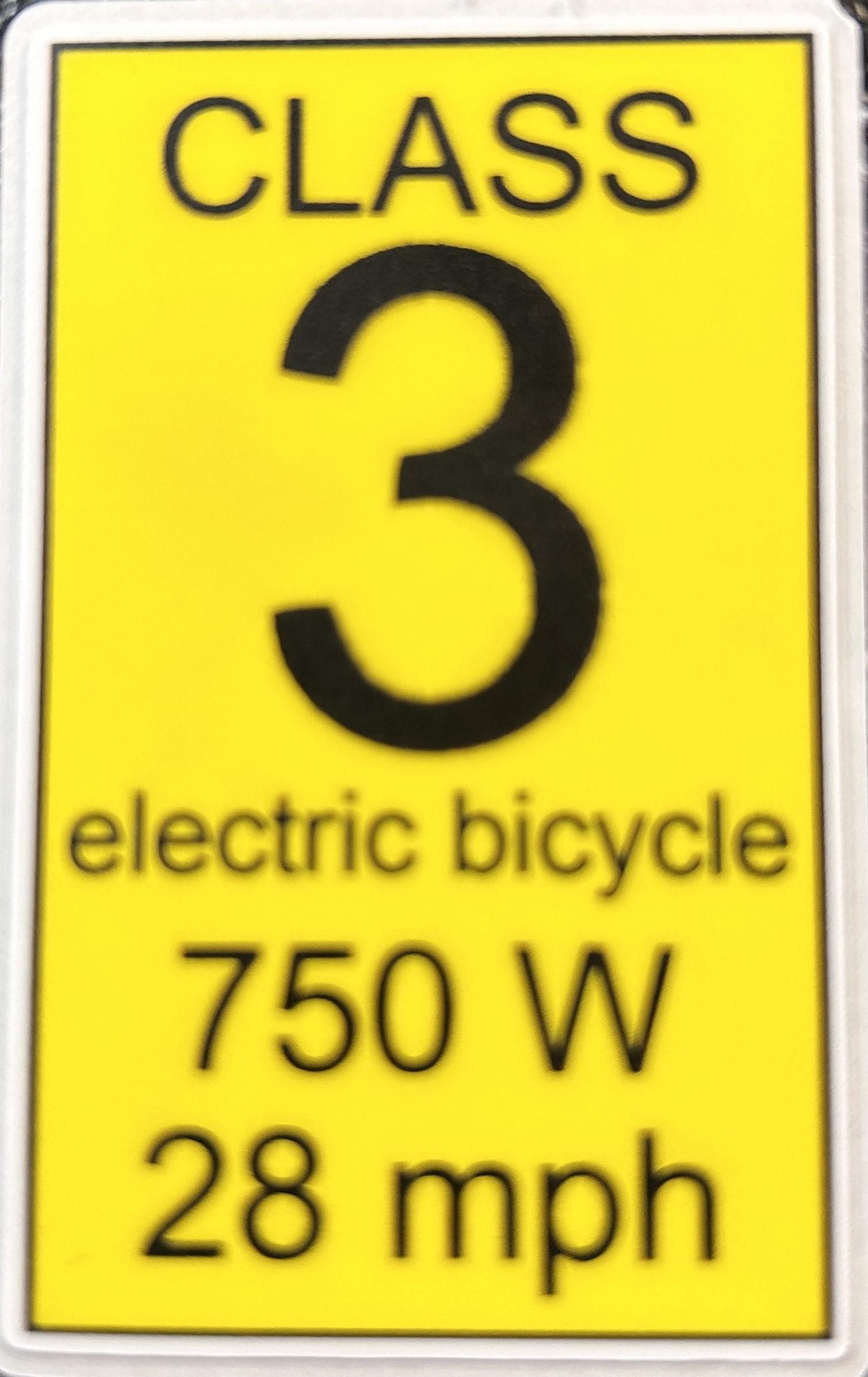 Coppia Adesivi Quadrati Classe 3 Per E-Bike – Decalcomanie 750W 28 MPH (2 Pezzi) - copertina