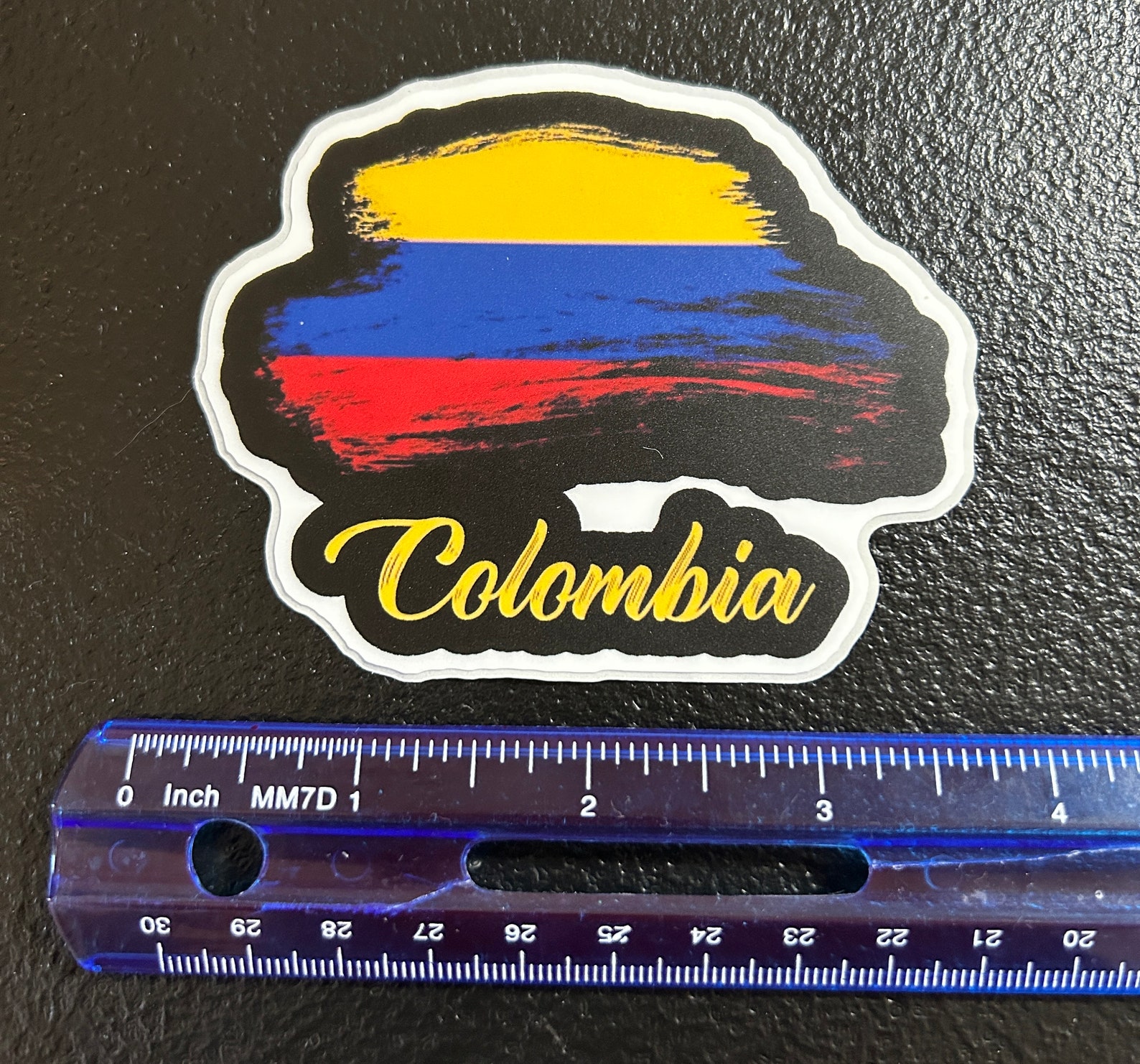 Colombia Sticker With Black Background. - Etsy