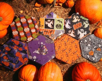 Halloween - Hexagon 2-Sided Design Pot Holders/Trivets