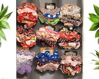 Sets of 5 Hair Scrunchies - 9 Options (Option Set 1 of 2)