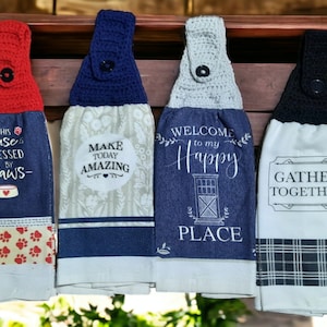 Crochet-Topped Kitchen Towels