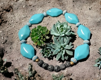 Bracelet- Esstential Oil Diffuser -Lava Beads