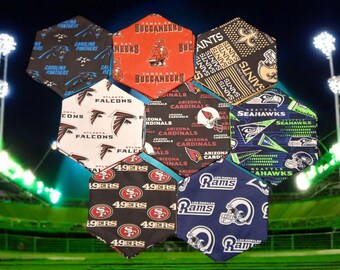 Football Fan Hexagon Double-Sided Design Pot Holders/Trivets - Pair (2) (Option Sets 4 of 4)