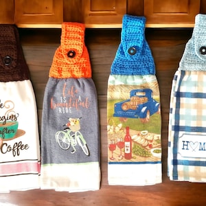 Crochet-Topped Kitchen Towels
