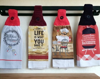 Crochet-Topped Kitchen Towels