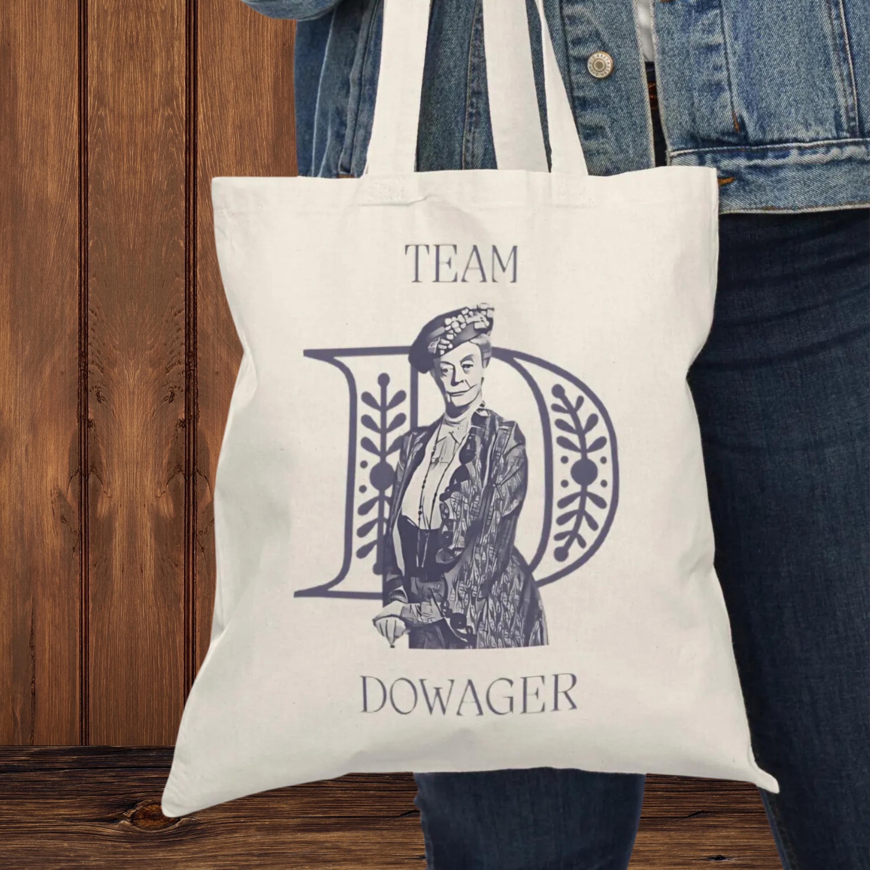 Maggie Smith Tote Bag | Lady Violet Crawley | Dowager Countess| 100% Natural Cotton Canvas bag | Downton Abbey purse for fans of British TV