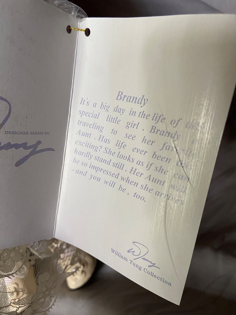 William Tung Collection Brandy Porcelain Doll 1997 Etsy