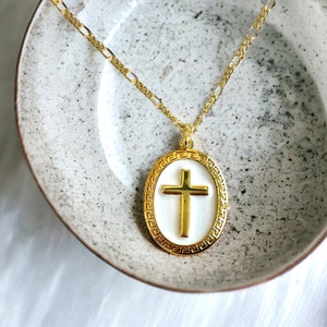 Dainty Cross Necklace | Gold Cross Pendant Necklace | Christian Gifts | Catholic Gifts for Her | Cross Necklaces | Mothers Day Gift Necklace