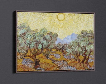 Vincent van Gogh : "Holzhtten unter den Olivenbumen und Zypressen", 1889  - Museum Qualitt Giclee Print/Leinwand - A4/A3/A2 - Etsy.de