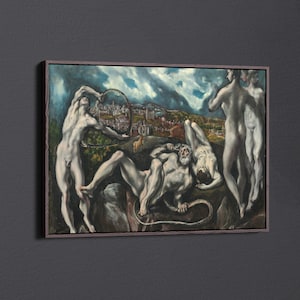 Laocoön von El Greco Leinwand Wand Kunst & Poster Druck [5:7]