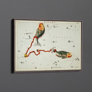 the Pisces by Sidney Hall Canvas Wall Art & Poster Print [5:7]