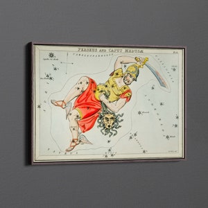 Perseus and Caput Medusae by Sidney Hall Canvas Wall Art & Poster Print [5:7]