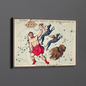 Bootes Canes Venatici, Coma Berenices, and Quadrans Muralis by Sidney Hall Canvas Wall Art & Poster Print [5:7]