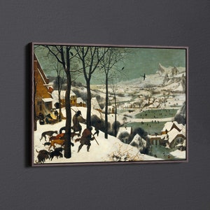 Hunters in the Snow by Pieter Bruegel the Elder Canvas Wall Art & Poster Print [5:7]