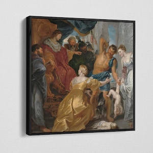 The Judgement of Solomon by Peter Paul Rubens Canvas Wall Art & Poster Print [square]