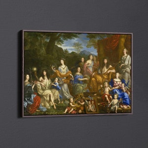 Louis XIV and the royal family by Jean Nocret Canvas Wall Art & Poster Print [5:7]