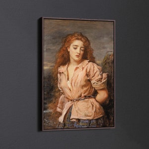 The Martyr of the Solway by John Everett Millais Canvas Wall Art & Poster Print [5:7]