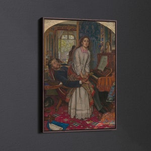 The Awakening Conscience by William Holman Hunt Canvas Wall Art & Poster Print [5:7]
