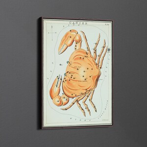 the Cancer Zodiac by Sidney Hall Canvas Wall Art & Poster Print [5:7]