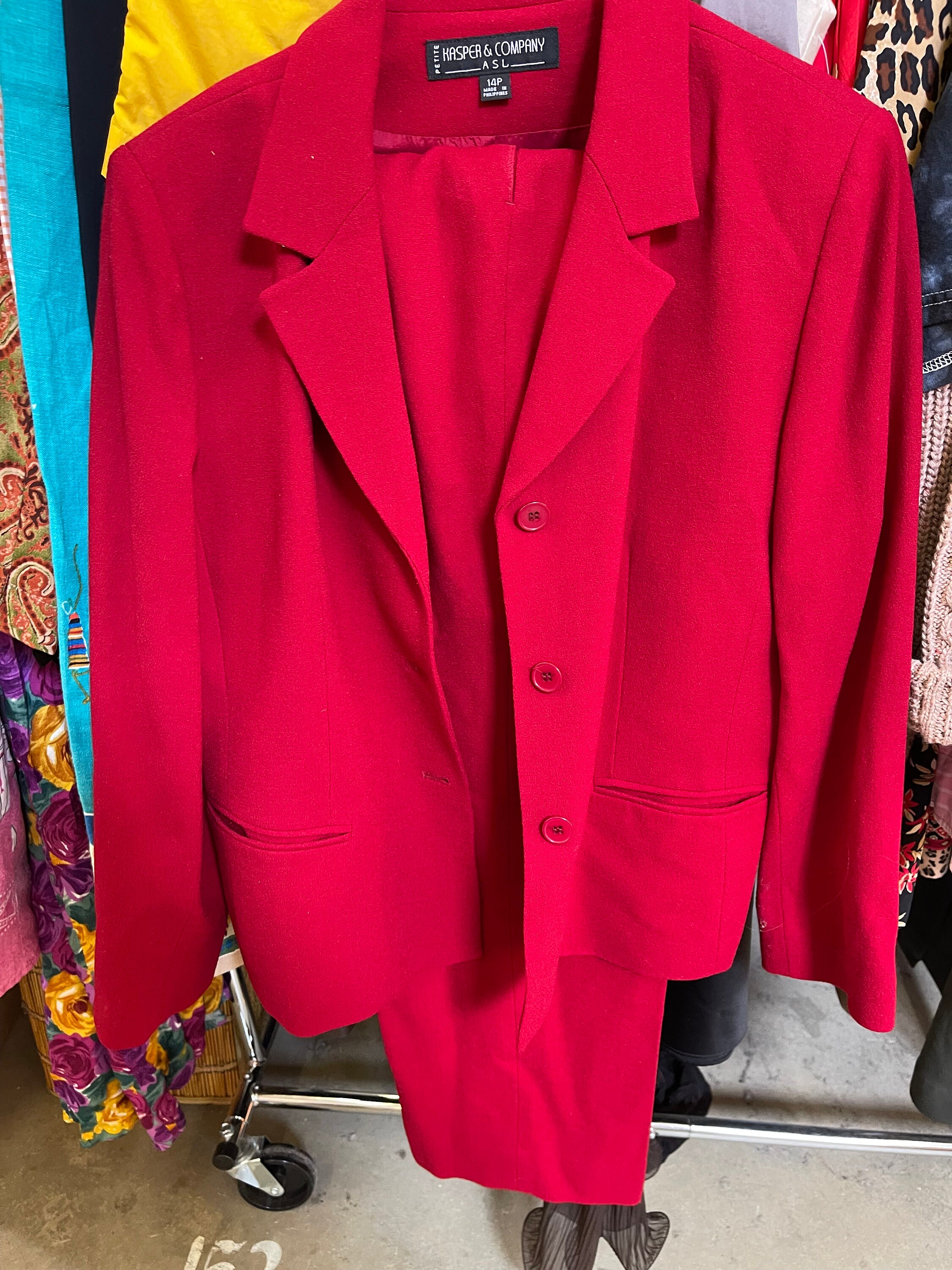 Kasper red blazer cheap