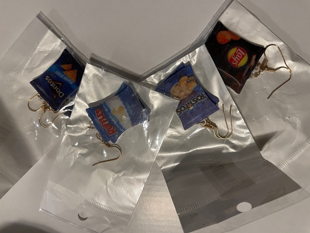 4 Pair Chips Earrings Doritos Tostitos Ruffles Lays NEE Etsy